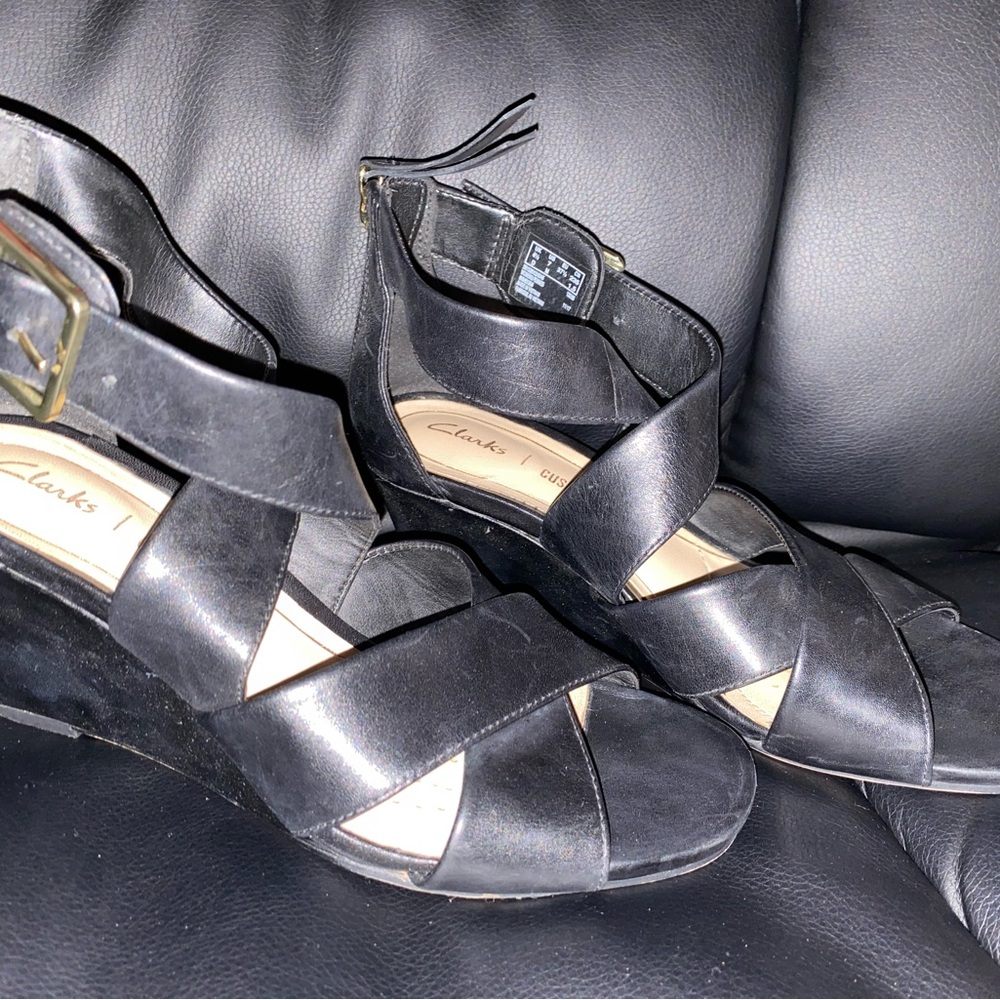 Clarks Back Zip Soft Cushion Wedge